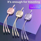 KISONLI 3-IN-1 MICRO USB TYPE-C AND IPHONE CHARGER CABLE MULTIPLE USB PORTS